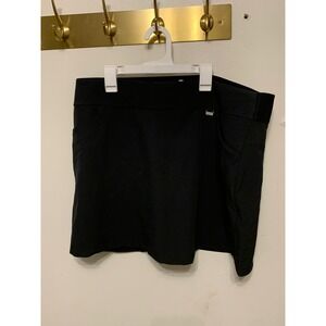 Gymshark Golf Skort Womens XL Black Athletic Performance Stretch Pockets
